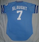 Don Slaught 1982 Royals Game Worn Used Jersey  Matched To 1983 Fleer Rookie 
