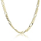 Gold Plated Sterling Silver Figaro Chain Necklace Bracelet Anklet - 2mm Width
