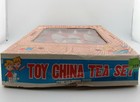 Vintage Japan Toy China Tea Set Childrens Porcelain Dishes Cups Teapot In Box  2