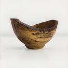 Hand Turned Wood Oak Bowl Natural Edge  5  Tall X 8  Wide Hand Made Signed