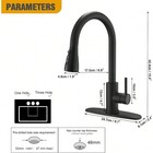 Brushed Nickel Commercial Kitchen Faucet Pull Down Sprayer High Arc Sink Tap