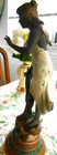 Art Nouveau Figurative Female Bronze Antique Sculpture Signed Hering  la Source 