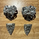 2 Pairs Vintage 1920   s Shoe Clips - Silver Tone  1 Set Is Signed Musi