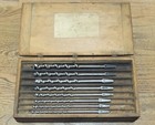 Irwin Auger Bit Set In Irwin Box-drill-brace-antique Hand Tool