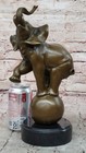 Bronze African Elephant Sculpture Animal Figure Home Decor Figurine Popular Sale