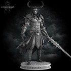 Tiefling Warrior Samael 3d Printed Miniature For Dungeons And Dragons Pathfinder