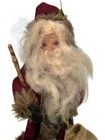 9    Folk Art Primitive Santa Claus Christmas Holiday Figurine Faux Fur