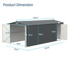 13 x20  Metal Garage Shed With Double Front Doors  Side Entry Door Car Shelter