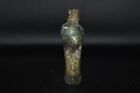Genuine Ancient Roman Glass Bottle Container With Iridescent Patina