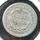 1853 Arrows Seated Liberty Half Dime Nice White Vg Chrc
