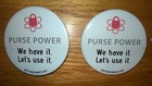 Advertising  purse Power  Button Set Of  10 