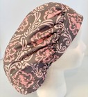 Gray And Pink Print Size Medium Medical Bouffant Scrub Cap Surgery Hat