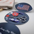 Red White   Bloom Embroidery Kit  Us 250th Anniversary 365-day 21  X 29   