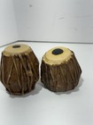Dayan Tabla Set Of 2  Design Dayan 3    Handmade Miniature Figurine Mini Wood