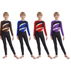 Us Boys Metallic Full Body Gymnastics Leotard Turtleneck Figure Skating Jumpsuit