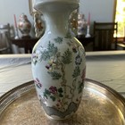 Pair Antique Chinese Famille Rose Porcelain Vases