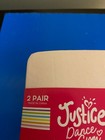 New Girl s Size 7-10 Justice Footed Shimmer Dance Tights 2 Pack  pink 