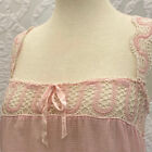 Vtg 1920s Pink Cotton Camisole Lingerie Nightgown Hairpin Crochet Flapper Deco