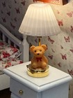 1 12 Scale Dollhouse Miniature Battery Led Teddy Bear Table Lamp Light Nursery
