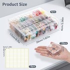 3 Pack Bead Organizer Box  90 Pcs Small Clear Plastic Storage Containers