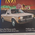 1981 Vw Pickup Truck Practical German Engineering Print Ad Volkswagen Workhorse