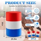 Breling 3 Pack 55 Gallon Equestrian Barrel Covers  Red White Blue Patriotic D   
