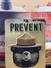 Smokey The Bear Tin Advertising Sign