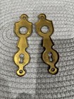Antique Ornate Brass Art Deco Door Knob Back Plate Set Of 2