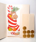 Vintage Christmas Just A Note Cards With Mouse In Stocking 7 Of 12 With Seals