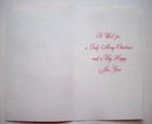 Jolly Santa Face Unused Vintage Christmas Greeting Card  ee22