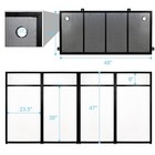 Proreck Dj Facade Booth Table Panel Black Metal Frame Foldable White And Black