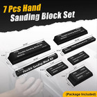 7x Sanding Block Kit Flexible Eva Wet Dry Sanding Blocks For Auto Body Woodwork