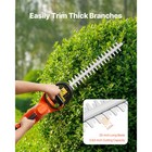 Cordless Electric Hedge Trimmer 20v Battery 20in Dual-action Blade Bush Cutter