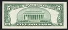 1953-b  5 Silver Certificate Blue Seal Five Dollar Bill Fr 1657  0214
