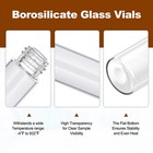 100 Pack 10ml Glass Vials With Screw Caps Clear Liquid Sample Vial Bottles