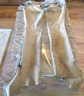 Medium Adult Tan Suede Western Chaps  30 -36  Waist