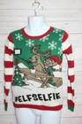 Ugly Christmas Sweater Company Elf Selfie Holiday Party Red Green Reindeer Small