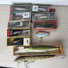 Vintage Fishing Lure Lot Of 14 Most With Boxes Rapala Storm Cordell