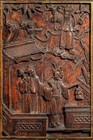 Incredible Large Antique Carved Wood Chinese Asian Table Screen