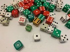 Mixed Lot Of Vintage Dice Die Assorted Red Green White - Crafts   Games