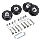 Set Of 4 Replacement Luggage Suitcase Wheels  50mm Rubber Swivel Casters  Repair