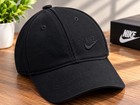 Black Baseball Cap Unisex Adjustable Sports Hat Casual Everyday Cotton Cap