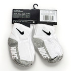 Authentic Nike Toddler Ankle Lightweight Socks 6-pairs White Gray 2y-4y 24m-48m
