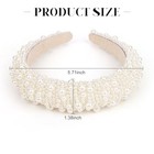  1pc White Pearl Headband For Women Jeweled Head Band Beaded Hairband Fashion 