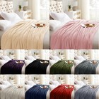 Super Soft Fleece Blanket Sofa Bed Throw Large Faux Fur Reversible Travel Throw