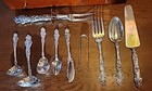 Rare Antique Sterling Silver Irian Service For 8 Boxed Set 90 Pieces  