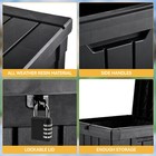Patio Deck Box 51 Gallon Weather Resistant Outdoor Storage Container For Cushion