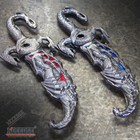 2 Colors 10  Fantasy Dragon Dagger W  Sheath Inlay Metal Blade Knife Sword