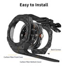 For Galaxy Watch Ultra 47mm Carbon Fiber Case Band Protective Cover Fkm Strap