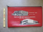 Vintage Bank Deposit Zip Pouch Bag Pasco County San Antonio Dade City Florida